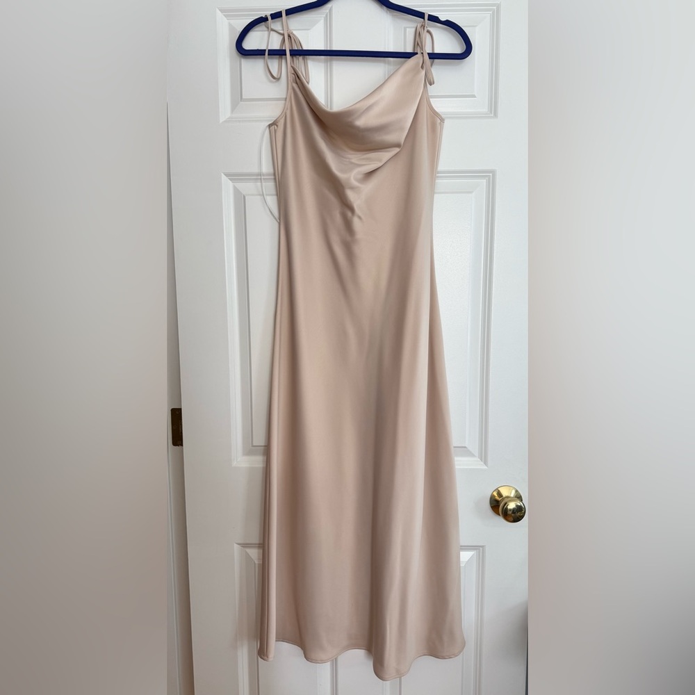 Wayf Cream Slip Dress
